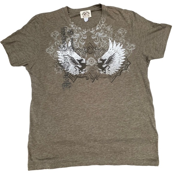 Vintage Coastal Classics Graphic Dragons T-Shirt Mens XL Dark Khaki - Picture 1 of 6